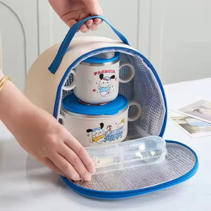 Boîte à lunch pour enfants en acier inoxydable 316 avec design de dessin animé, ensemble tasse et bol pour la maternelle, idée cadeau pour l'alimentation des bébés - Product Image 5