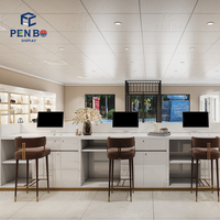 Vitrine murale tendance pour bijouterie, présentoir de luxe pour colliers de diamants, mobilier de magasin de bijoux à vendre