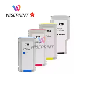 Wiseprint คุณภาพเดิมใช้งานร่วมกับ HP728 Dyebase HP Design Jet T730 T830 พลอตเตอร์เครื่องพิมพ์ตลับหมึก
