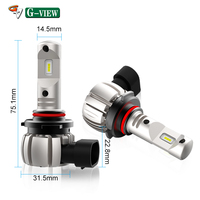 Ampoules LED antibrouillard Gview GA pour automobile, feux stroboscopiques, ampoules antibrouillard pour voiture 9005 Hb3 9006 Hb4, feux LED pour voiture