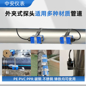 Medidor de Flujo Ultrasónico Zhong'an Exploration ZA300 0-100000 m/h Tipo de Abrazadera Externa para Medición de Tuberías - Product Image 2