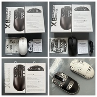 T-WOLF X8 Mouse Nirkabel 2.4g BT Isi Ulang 3200DPI untuk Gaming Komputer dan Laptop Koneksi USB CE ROHS FCC
