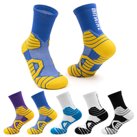Chaussettes de basket-ball de luxe unisexes, antidérapantes, antiadhésives, personnalisées, avec logo, pour hommes