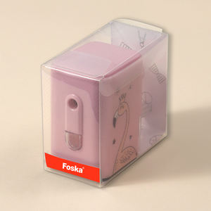 Foska simpatico cartone animato fenicottero e orsetto stampato temperamatite in plastica sicuro e pulito per il taglio a matita regalo - Product Image 6