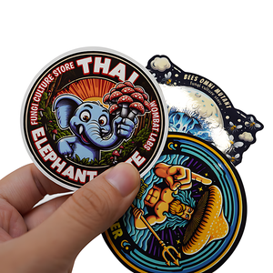 Tùy chỉnh in logo không thấm nước chết cắt vinyl dán chết Cắt nhãn dán logo dính <span class=keywords><strong>PVC</strong></span> nhãn dán - Product Image 2