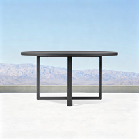 Ensemble de table et de chaises de jardin en aluminium moderne, résistant à l'eau, au soleil et aux intempéries