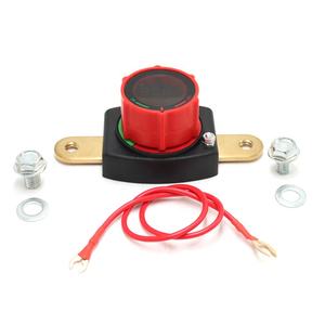 헤비 듀티 배터리 차단 스위치 DC 5-60V 사이드 포스트 킬 스위치 볼트미터 포함 전원 차단 스위치 RV 자동차 보트용 - Product Image 5