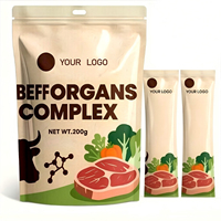 Poudre de protéines d'organes de bœuf nourri à l'herbe de Nouvelle-Zélande OEM ODM, complexe multivitaminé, complément nutritionnel