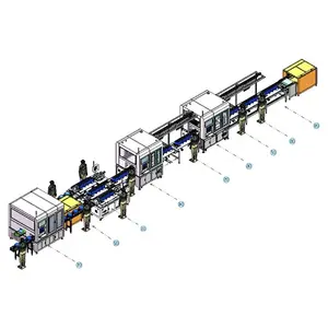 Pil hattı otomatik lityum iyon prizmatik modül paketi üretim montaj makineleri kılıf cep fosfat yapma ekipmanları