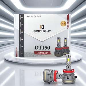 Briolight ไฟหน้า LED 150W 30000 Lumens H4 9005 9006ท่อทองแดงคู่ H7 9005 9006รถยนต์ DT150ไฟหน้ารถ LED H4รถยนต์ - Product Image 6