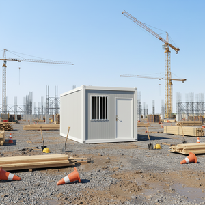 Casa Contenedor Prefabricada STC20FT, Estructura Móvil Integrada de Acero de Color, Muro Cortina de Vidrio, <span class=keywords><strong>Edificio</strong></span> de Oficinas Mediterráneo - Product Image 3