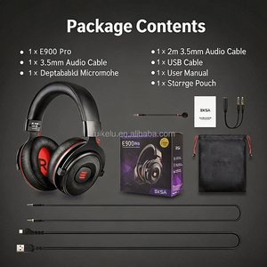 อีกซา อี 900 โปรหูฟังแบบมีสาย USB/3.5 มม. แจ็คโอเวอร์เอียร์ ENC สำหรับทุกวัน/เพลง/พีซี/เกมมิ่งไฮไฟ 3D 7.1 ชุดหูฟังสเตอริโอพร้อมไมโครโฟน - Product Image 6