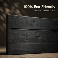 Panneaux muraux en bois carbonisé de pin écossais sur mesure, finition Shou Sugi Ban, pour l'architecture extérieure moderne et la décoration murale