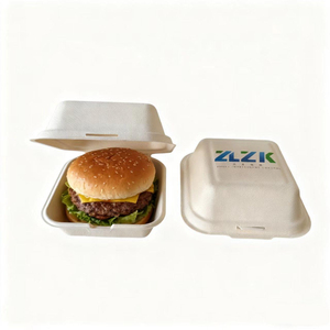 Caixa de Hambúrguer Descartável Ecológica de 6 X 6 Polegadas para Restaurante, Embalagem Descartável - Product Image 3