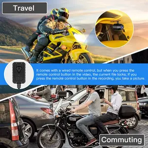 新しい3インチフルHD1080P WIFI GPSモーターサイクルDVRダッシュカム150度IP67防水デュアルレンズモーターサイクルカメラモトブラックボックス