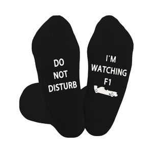 NE PAS déranger je regarde F1 drôle lettre corps chaussettes antibactériennes pour les amateurs de course fans de voiture automne hommes femmes adolescents - Product Image 1