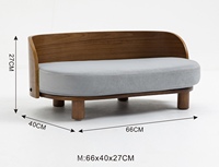 Lit pour animaux de compagnie en bois classique avec logo personnalisé, design luxueux respirant et imperméable pour les boutiques de produits pour animaux de compagnie