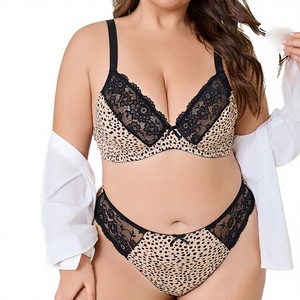 Sujetador Sexy Gótico con Estampado de Leopardo para Mujer, Talla Grande, con Relleno, Tirantes Ajustables, Estilo Hipster, Ultrafino, de Encaje, Push-Up, Transpirable - Product Image 3