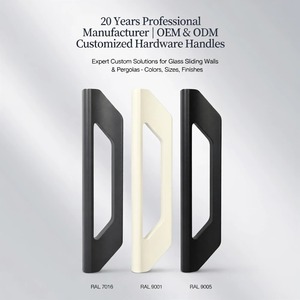 Poignée élégante personnalisée en aluminium pour porte coulissante, plusieurs couleurs, pour cloisons vitrées, livraison rapide, fournisseur B2B - Product Image 2