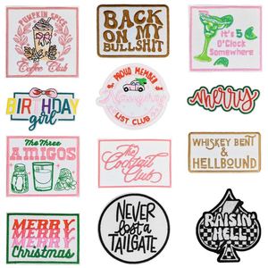 Parche Bordado Termoadhesivo Rosa con Diseño de Calabaza Navideña para Decoración de Sombreros y Abrigos - Product Image 2