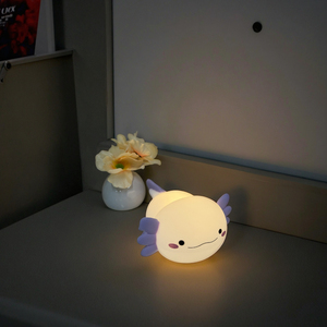 Lámpara de <span class=keywords><strong>Ajolote</strong></span>, Luz Nocturna de Silicona USB, Luces Nocturnas de Animales, Lámpara de Noche para Habitación Infantil - Product Image 2