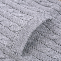 Modischer Alltags-Cardigan für Herren mit Zopfmuster, V-Ausschnitt, Einreihig mit Knöpfen und Individuellem Logo