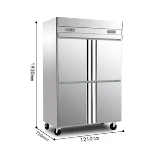 Commercial Six - door Kitchen Refrigerator Freezer Freezer Vertical Refrigerator