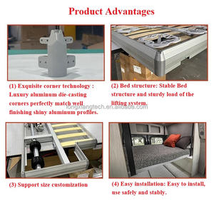 LXRV Pièce de <span class=keywords><strong>Camping</strong></span>-<span class=keywords><strong>Car</strong></span> Vérin de Lit Pièces pour VR ACCESSOIRES VÉHICULE RÉCRÉATIF <span class=keywords><strong>CAMPING</strong></span>-<span class=keywords><strong>CAR</strong></span> Conversion <span class=keywords><strong>Fourgon</strong></span> Aménagé DIY 12V 24V - Product Image 6