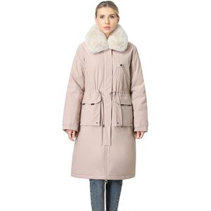 Parka d'hiver longue imperméable pour femme Moerdeng, manteau matelassé épais et chaud, style utilitaire à manches longues - Product Image 2
