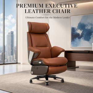 High-end Genuine <b>Leather</b> <b>Chair</b> <b>Reclining</b> Ventilated Seat Business Nap Comfortable Ergonomic Office 1666 Ventila - Product Image 4
