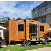Maison préfabriquée en conteneur de 20 à 40 pieds, 2 à 5 chambres, cuisine, salle de bain, pour entrepôt, gymnase, école, hôpital, parc, complexe hôtelier