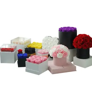 A 5-6cm Grade Presreved Roses in Leather Box For 2024 New Design Of Preserved Rose In BOX