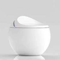 Inodoro Inteligente con Forma de Huevo, Tanque Integrado, Sin Límite de Presión de Agua, Control por Voz, Descarga Automática, Descarga en Caso de Corte de Energía, para Apartamento