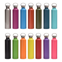 Botella de Agua Clásica de Acero Inoxidable Libre de BPA, Doble Pared, Aislamiento Térmico al Vacío, para Viajes, Gimnasio, Fitness