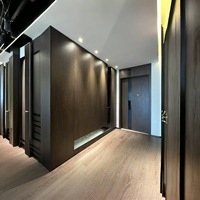 Meubles en bois massif pour toute la maison, style chinois moderne et simple, gris et noir, armoire, chambre à coucher, salon, intérieur, à charnières
