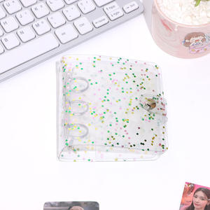 <span class=keywords><strong>Album</strong></span> photo à conception d'étoiles laser transparentes à 3 anneaux avec pages intérieures Support en gros Conception personnalisée Livre de collection Kpop - Product Image 2