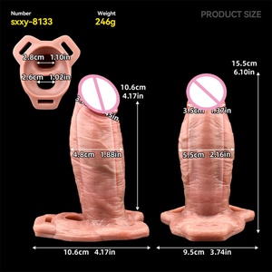 Extensor de Pene Realista Ultra, Funda Reutilizable para Pene, Dildo, Condón, Retrasador de Eyaculación, Alargador de Pene, Artículos para Adultos, Juguetes Sexuales para Hombres - Product Image 6