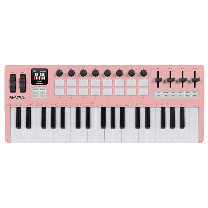 M-Vave SMK-37 PRO Mini MIDI Keyboard - 37 Velocity Sensitive Keys