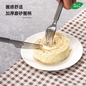 Disposable <b>Knife</b> <b>Fork</b> <b>Spoon</b> <b>Set</b> Grey Camping Utensils Long Handle Plastic Cutlery <b>Set</b> - Product Image 4