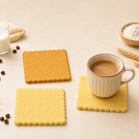 Sous-verre carré en silicone pour biscuits, résistant à la chaleur, antidérapant, lavable, réutilisable, pour la maison, le café, le restaurant, vente en gros
