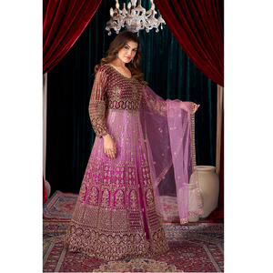 Vestido Anarkali Indo-Occidental de Diseñador, Tela de Red Suave, Bordado Intrincado con Cuentas, Elegante Vestido para Compromiso, Sangeet, Fiestas y Eventos - Product Image 2