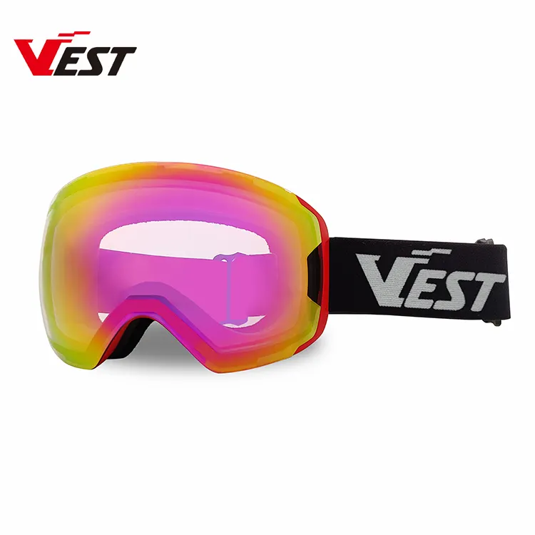 VEST SK703 Custom Logo High Quality Magnetic ODM Toric Lens Wholesale Anti Fog OEM Rimless Snow Snowboard Goggles