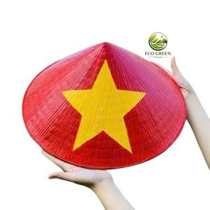 Sombrero de bambú de tamaño personalizable, hecho a mano en Vietnam, de bambú natural, tejido artesanal, clásico, decoración y regalo para días festivos. - Product Image 4