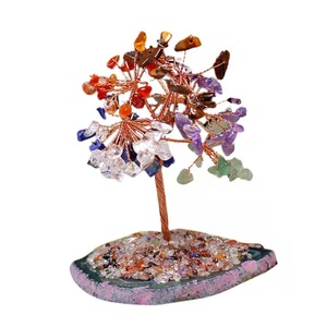 <b>Crystal</b> Money <b>Tree</b> Ornament Raw Stone Craft Home Office Decoration <b>Tree</b> Shape Decorative Gift - Product Image 2