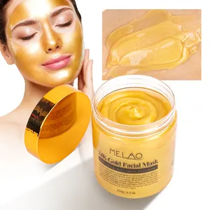 OEM toptan organik 24k altın maske doğal Anti-Aging beyazlatma kil cilt bakımı yüz Peel kollajen soyma Peel kil