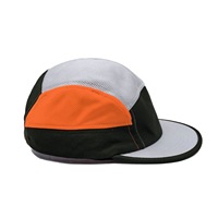 Casquette de course sur sentier à bord court léger en polyester de haute qualité OEM Casquette de course personnalisée 5 panneaux