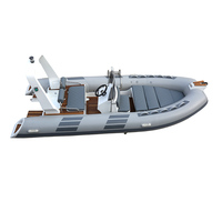 Bateau pneumatique RIB 480C à coque en fibre de verre haute flottabilité avec tube en Hypalon pour la dérive et le surf