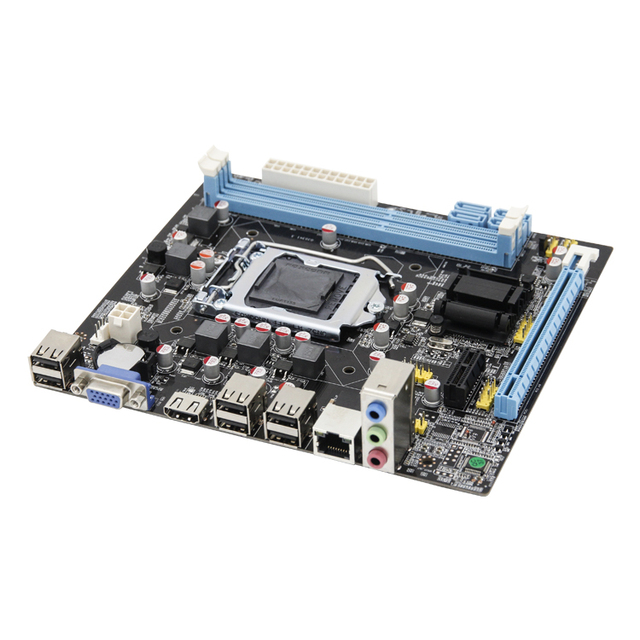 New H61 Motherboard DDR3 LGA1155 Double Channel Integrated Graphics SATA 16GB Max RAM 3-Year Warranty for Desktop PC