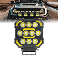 Feux de conduite LED universels carrés en aluminium 20W LIU HJG IP67, barre lumineuse de travail tout-terrain pour camion 4x4, tracteur, VTT