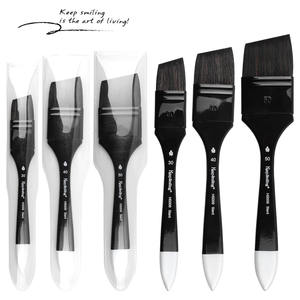 Pinceau pour peinture <span class=keywords><strong>sur</strong></span> toile, <span class=keywords><strong>gouache</strong></span>, acrylique et huile, avec manche en <span class=keywords><strong>bois</strong></span>, poils de rat gris mélangés à des poils de peinture - Product Image 1